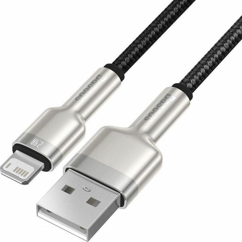 Cable Baseus Cafule Metal Data 2.4A (0.25M USB-Lightning)