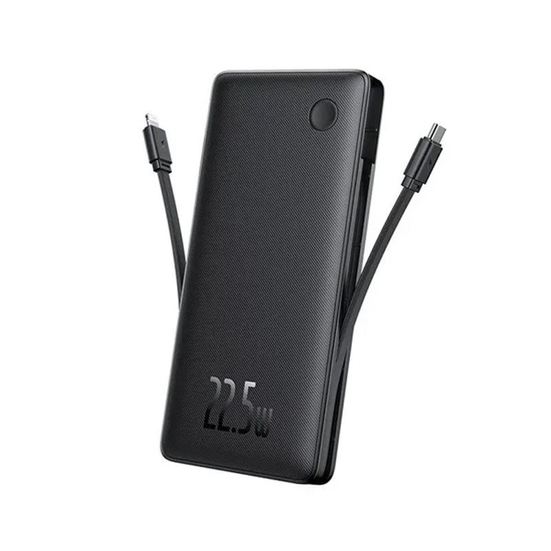 پاوربانک بیسوس 10,000 میلی آمپر مدل Baseus Airpow Lite (10000mAh 22.5W Dual-Cable)